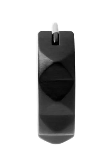 Diesel Black Stainless Steel Hoop Unisex Earring | DX1273001 | Time Watch Specialists